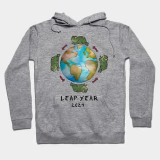 Leap Year 2024 Frog Tee Hoodie